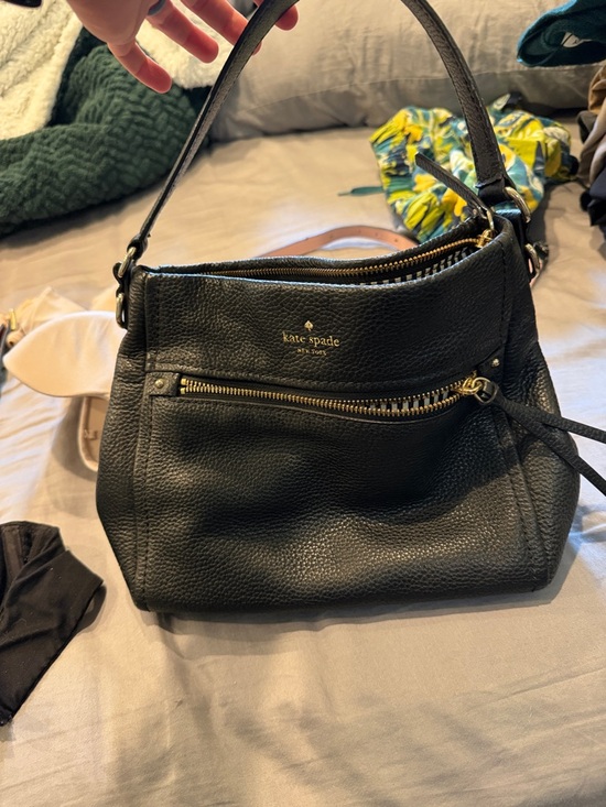 kate spade Handbags - kate spade Black Pebbled Leather Mini Shoulder Bag with Gold Hardware